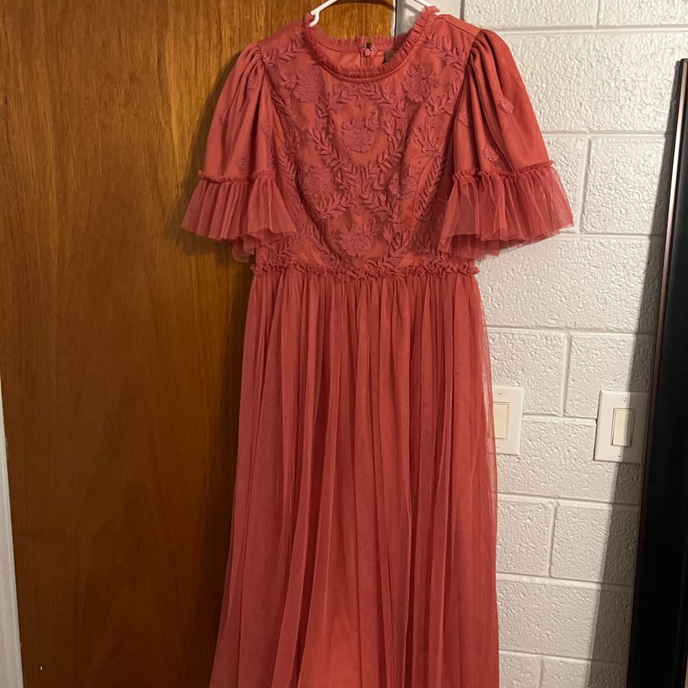 JessaKae Dusty Pink Embroidered Dress